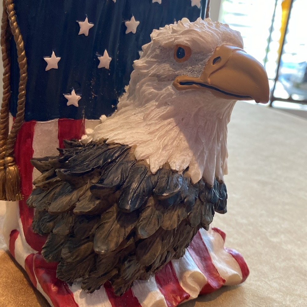 Patriotic Eagle Figurine with American Flag Design * - Picture 7 of 8